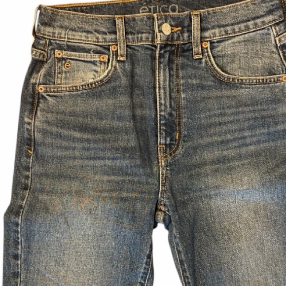 NWT Etica Rialto Twisted Seam Slim Split Hem Jeans Womens Size 27 Blue Denim - Picture 4 of 7
